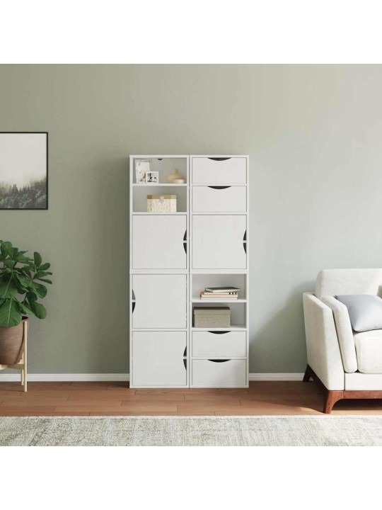 Boční skříňky 4 ks "odda" bílá 40x24x79 cm borovicový masiv