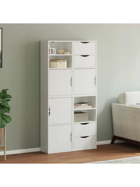 Boční skříňky 4 ks "odda" bílá 40x24x79 cm borovicový masiv