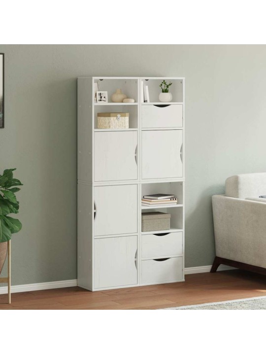 Boční skříňky 4 ks "odda" bílá 40x24x79 cm borovicový masiv