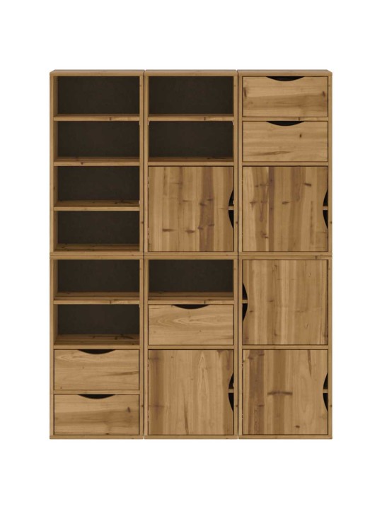 Boční skříňky 6 ks "odda" 40x24x79 cm borovicový masiv