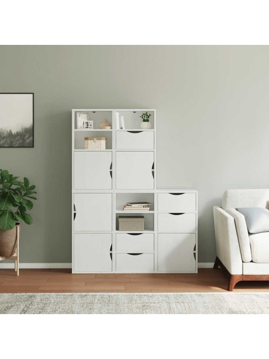 Boční skříňky 5 ks "odda" bílá 40x24x79 cm borovicový masiv