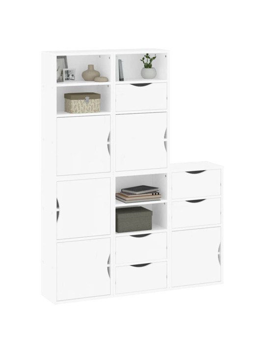 Boční skříňky 5 ks "odda" bílá 40x24x79 cm borovicový masiv