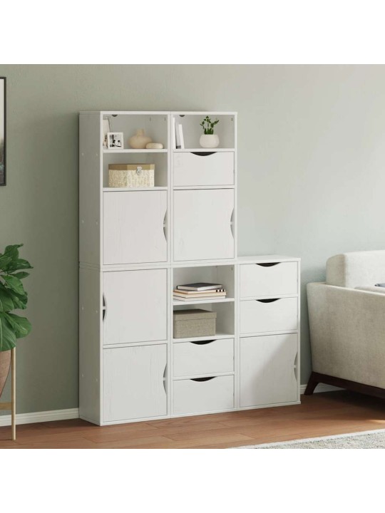 Boční skříňky 5 ks "odda" bílá 40x24x79 cm borovicový masiv