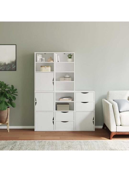 Boční skříňky 5 ks "odda" bílá 40x24x79 cm borovicový masiv