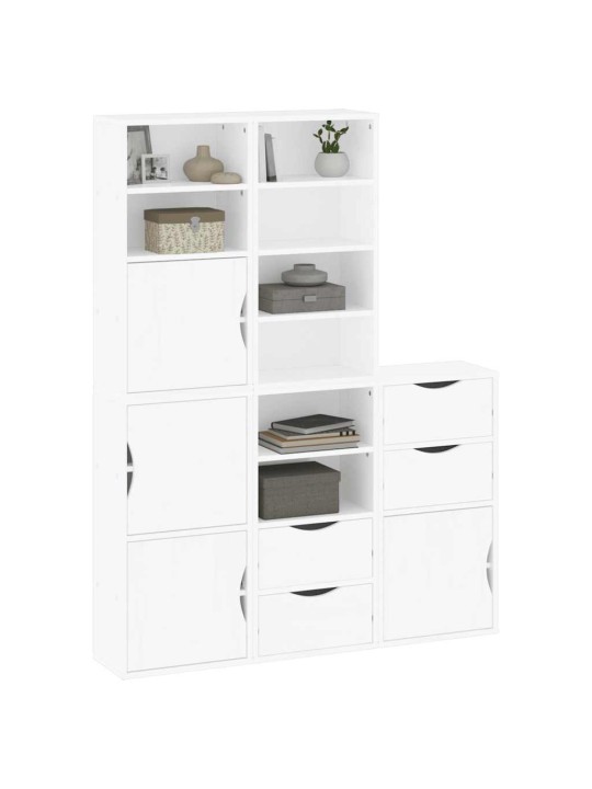 Boční skříňky 5 ks "odda" bílá 40x24x79 cm borovicový masiv