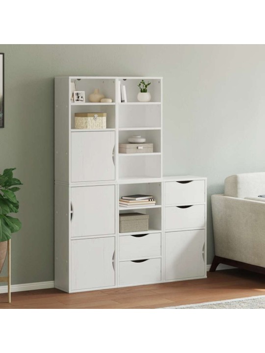 Boční skříňky 5 ks "odda" bílá 40x24x79 cm borovicový masiv