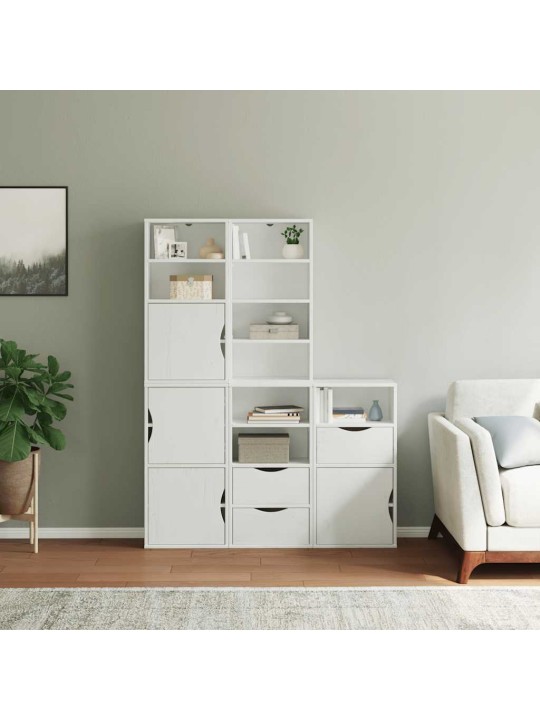 Boční skříňky 5 ks "odda" bílá 40x24x79 cm borovicový masiv