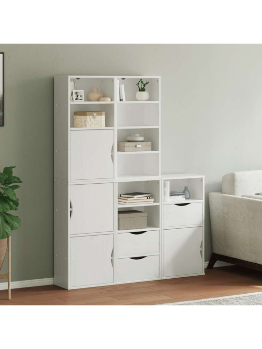 Boční skříňky 5 ks "odda" bílá 40x24x79 cm borovicový masiv