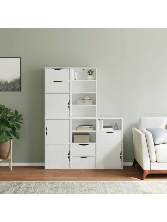 Boční skříňky 5 ks "odda" bílá 40x24x79 cm borovicový masiv