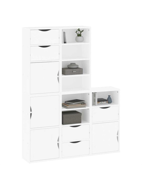 Boční skříňky 5 ks "odda" bílá 40x24x79 cm borovicový masiv