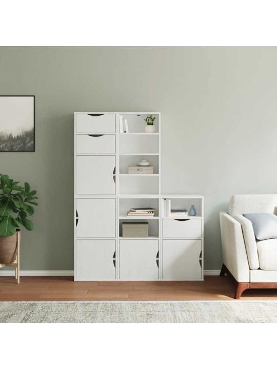Boční skříňky 5 ks "odda" bílá 40x24x79 cm borovicový masiv