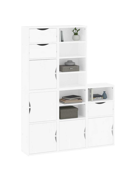 Boční skříňky 5 ks "odda" bílá 40x24x79 cm borovicový masiv