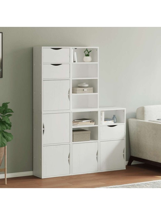Boční skříňky 5 ks "odda" bílá 40x24x79 cm borovicový masiv