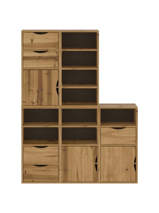 Boční skříňky 5 ks "odda" 40x24x79 cm borovicový masiv