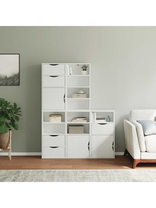 Boční skříňky 5 ks "odda" bílá 40x24x79 cm borovicový masiv