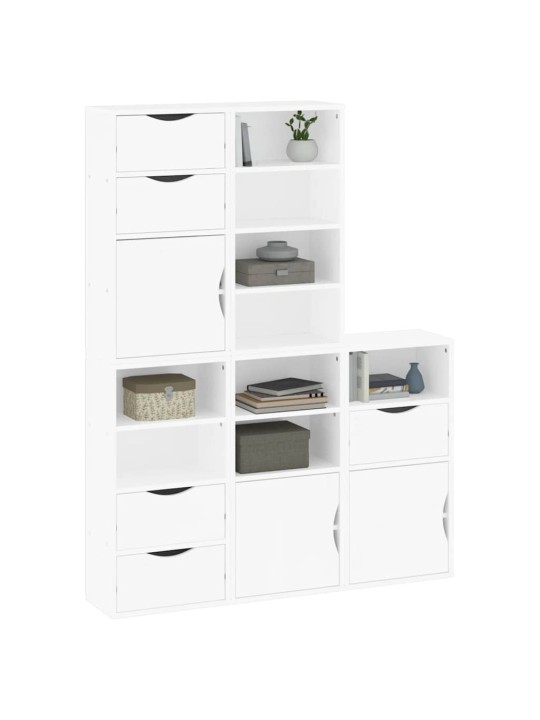 Boční skříňky 5 ks "odda" bílá 40x24x79 cm borovicový masiv