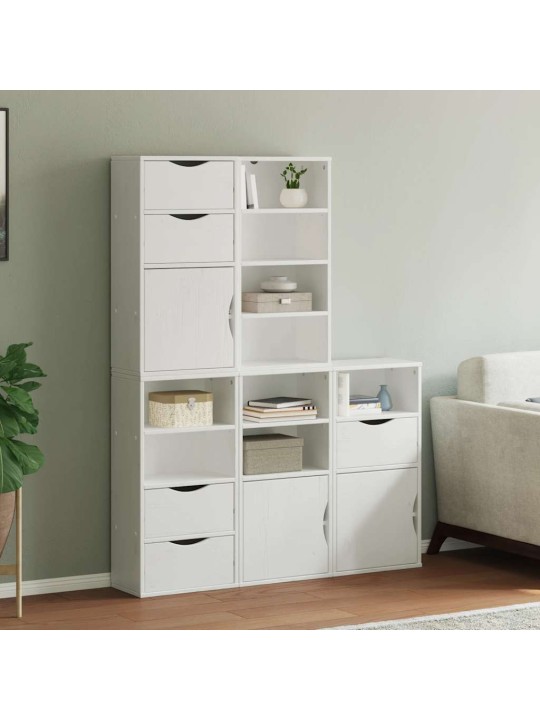 Boční skříňky 5 ks "odda" bílá 40x24x79 cm borovicový masiv