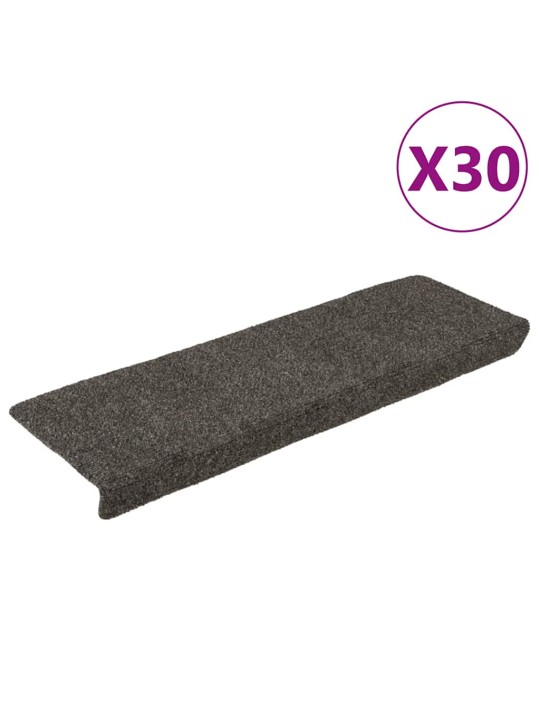 Samolepicí rohože na schody 30 ks antracit 65x21x4 cm