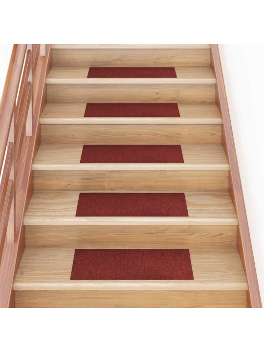 Samolepicí rohože na schody 30 ks červená 60x25 cm obdélníkové