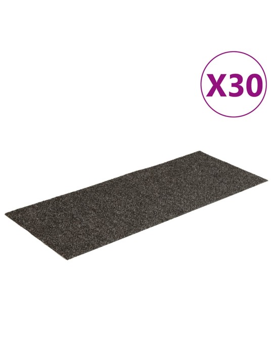 Samolepicí rohože na schody 30 ks antracit 60x25 cm obdélníkové