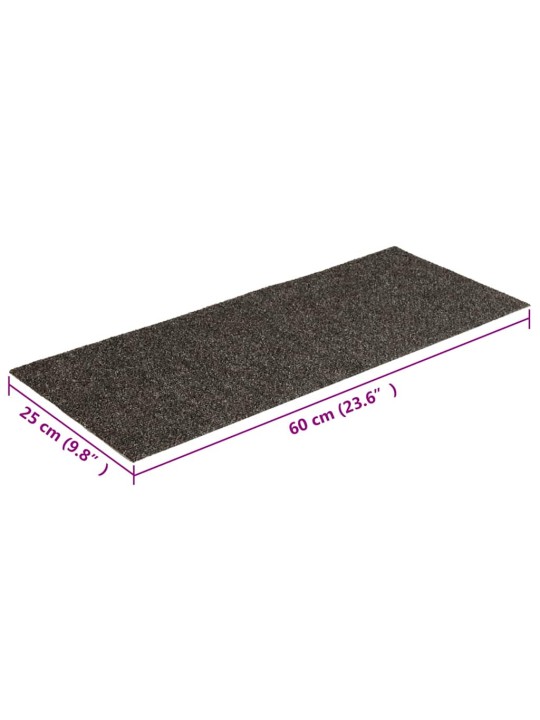 Samolepicí rohože na schody 30 ks antracit 60x25 cm obdélníkové