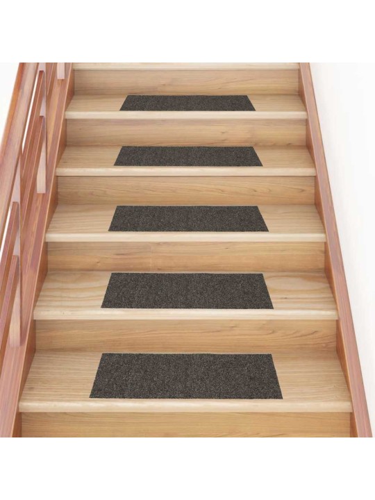 Samolepicí rohože na schody 30 ks antracit 60x25 cm obdélníkové