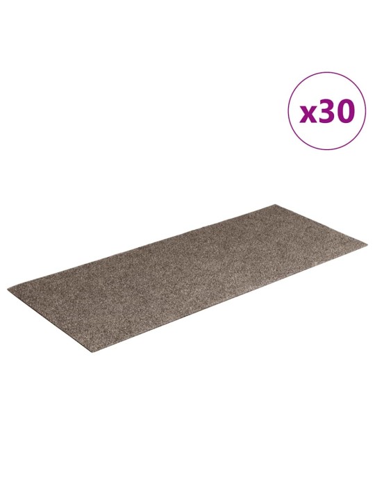 Samolepicí rohože na schody 30 ks krémové 60x25 cm obdélníkové