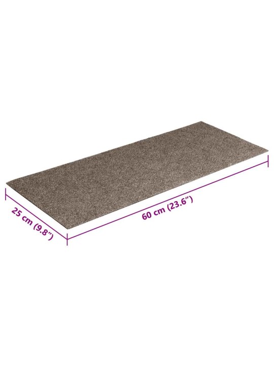 Samolepicí rohože na schody 30 ks krémové 60x25 cm obdélníkové