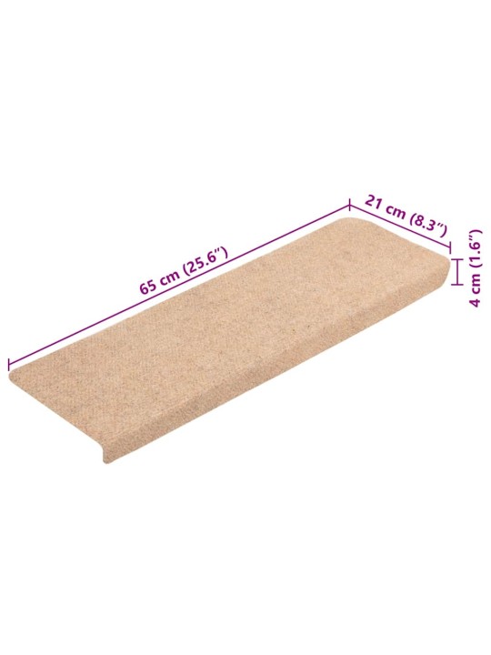 Samolepicí rohože na schody 20 ks cream 65x21x4 cm