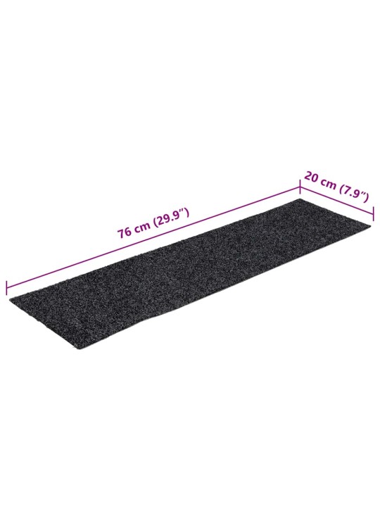 Samolepicí rohože na schody 30 ks šedé 76x20 cm obdélníkové