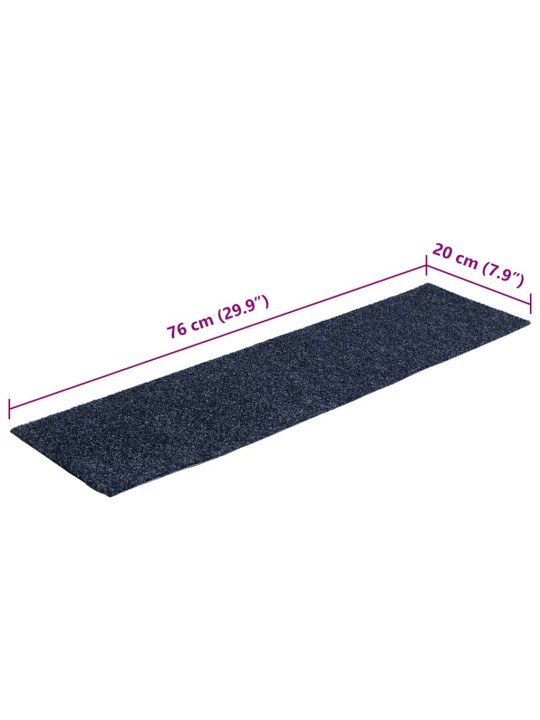 Samolepicí rohože na schody 30ks šedá modrá 76x20cm obdélníkové