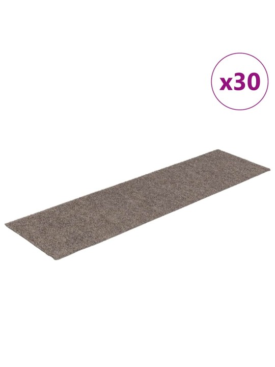 Samolepicí rohože na schody 30 ks krémové 76x20 cm obdélníkové