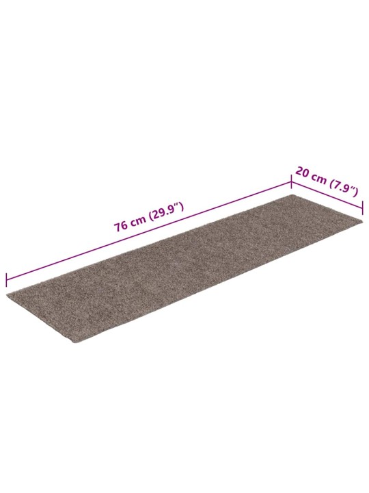 Samolepicí rohože na schody 30 ks krémové 76x20 cm obdélníkové