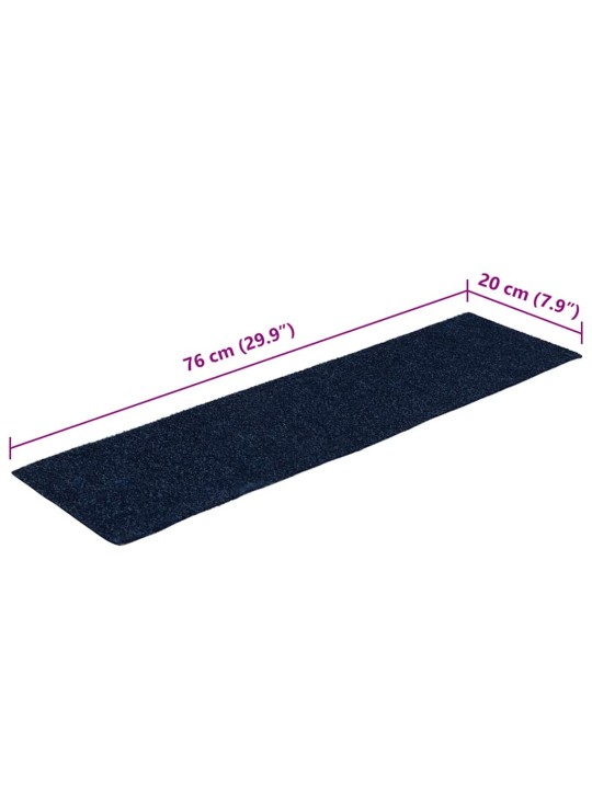 Samolepicí rohože na schody 30 ks modrá 76x20 cm obdélníkové