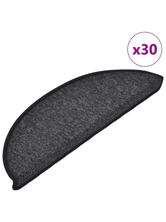 Rohože na schody 30 ks antracit 56x17x3 cm