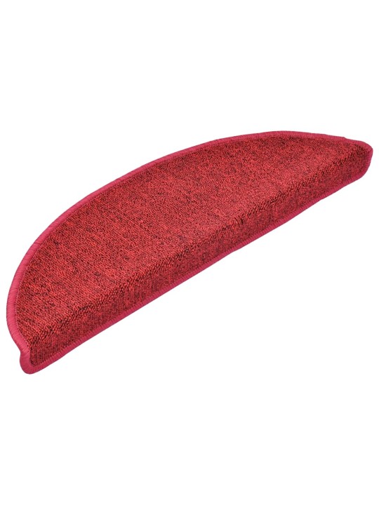 Rohože na schody 30 ks bordeaux red 56x17x3 cm