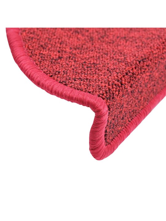 Rohože na schody 30 ks bordeaux red 56x17x3 cm