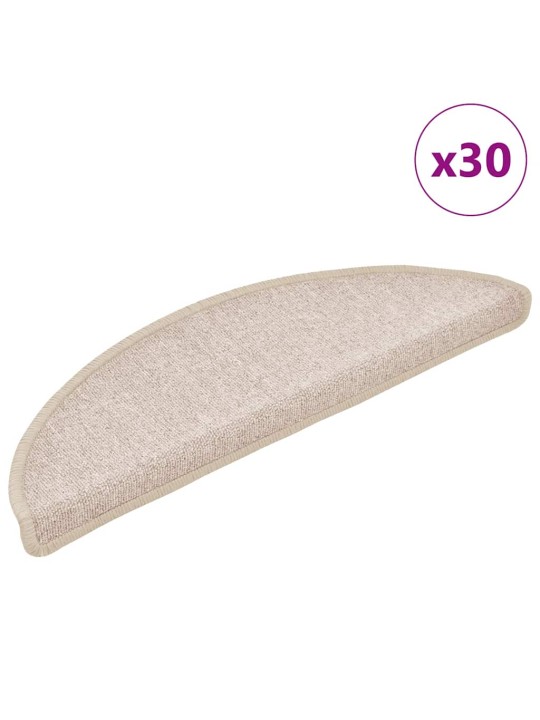 Rohože na schody 30 ks taupe 56x17x3 cm