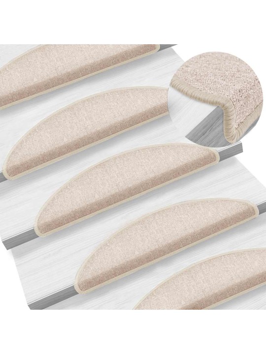 Rohože na schody 30 ks taupe 56x17x3 cm