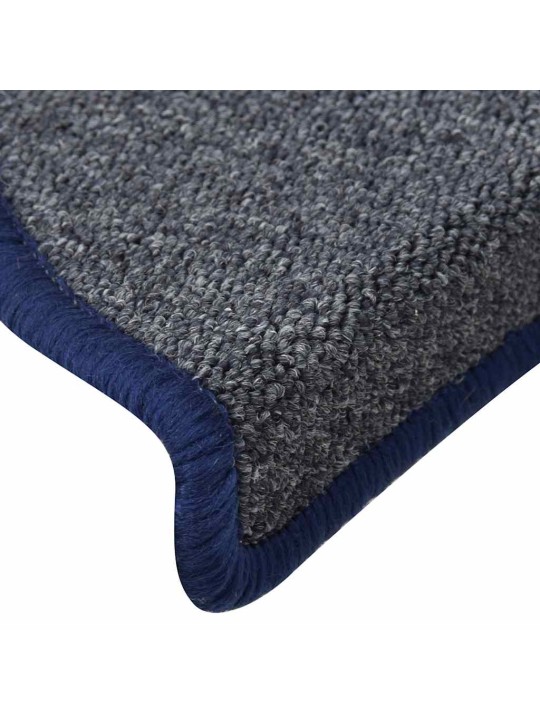 Rohože na schody 30 ks tmavě šedá a modrá 56x17x3 cm