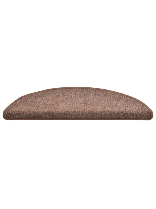 Rohože na schody 30 ks hnědé 56x17x3 cm