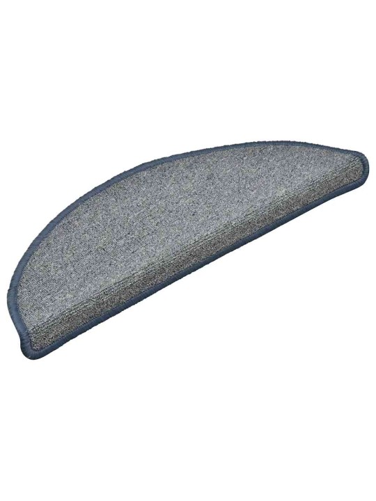 Rohože na schody 30 ks světle šedá a modrá 56x17x3 cm