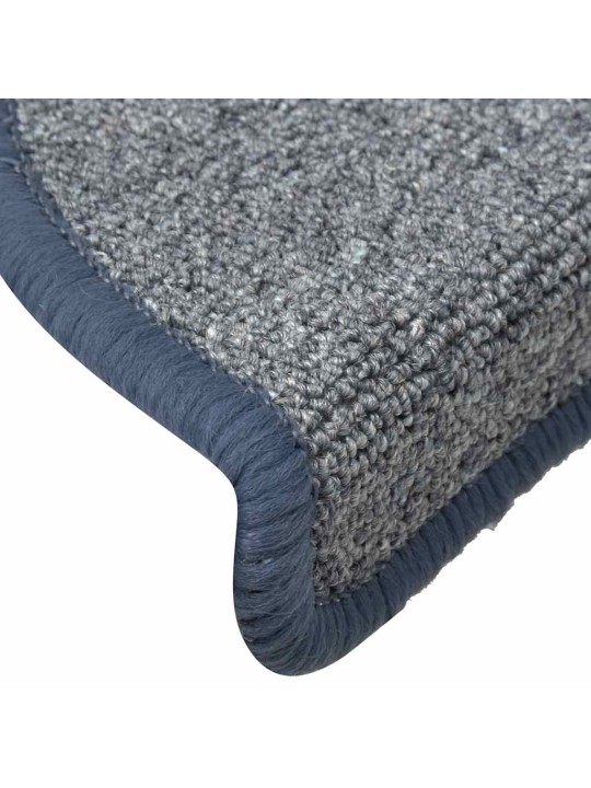 Rohože na schody 30 ks světle šedá a modrá 56x17x3 cm