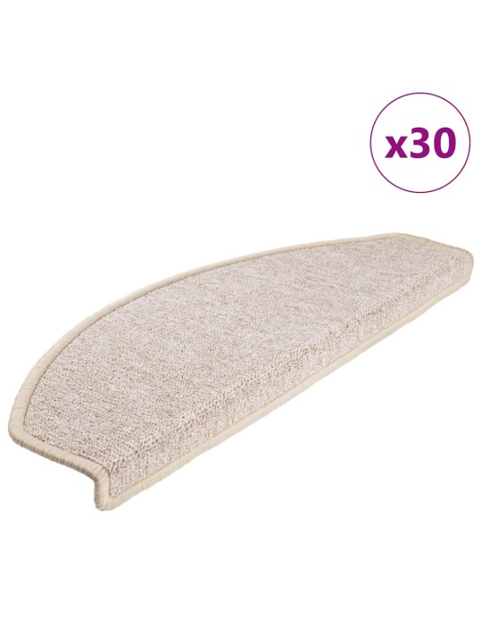 Rohože na schody 30 ks taupe 65x24x4 cm