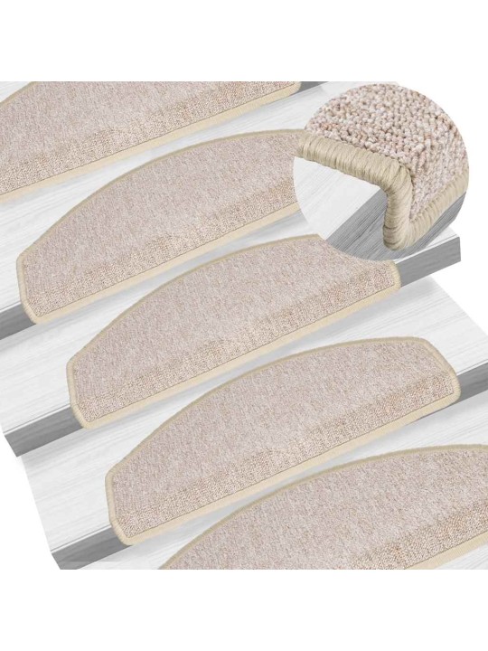 Rohože na schody 30 ks taupe 65x24x4 cm