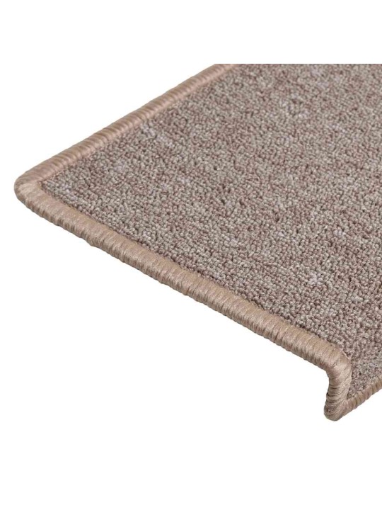 Rohože na schody 30 ks 65x21x4 cm světle hnědé