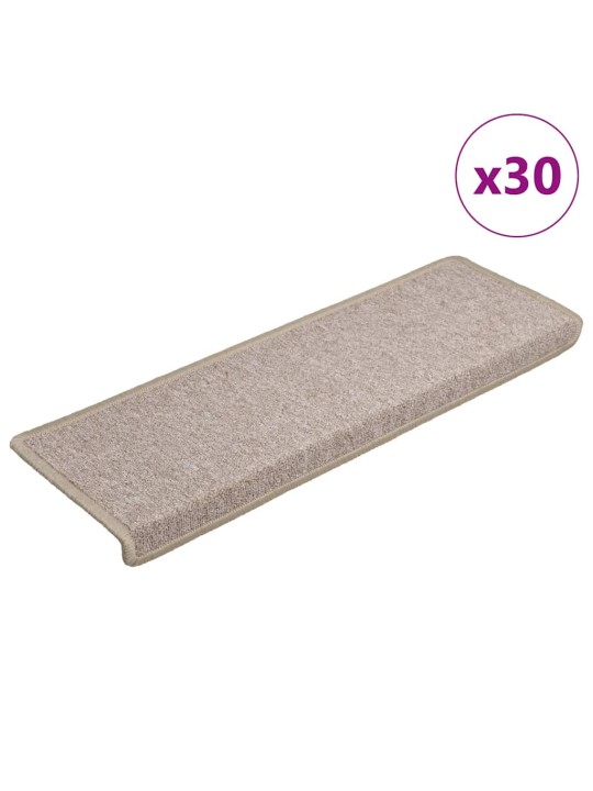 Rohože na schody 30 ks 65x21x4 cm taupe