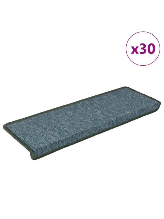 Rohože na schody 30 ks 65x21x4 cm zelená