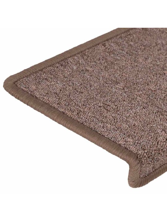Rohože na schody 30 ks 65x21x4 cm hnědé