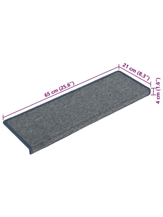 Rohože na schody 30 ks 65x21x4 cm fialová a modrá